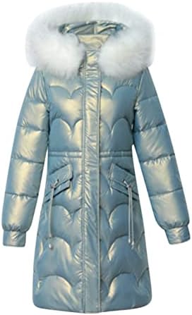 Сјајни долги палта за жени faux крзнено качулка јакна тенок, поставен поставен надолу со јакни, ладно време, топла надворешна
