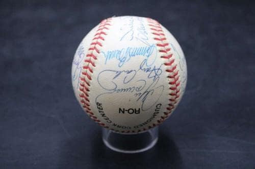 Hall of Famers потпишана безбол автограм Картер/Морган +17 JSA LOA D5843 - Автограмски бејзбол