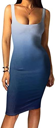 Fragarn летен макси фустан, модна женска обична цврста боја на Sling Sling Pulvover, без ракав, тенок фустан