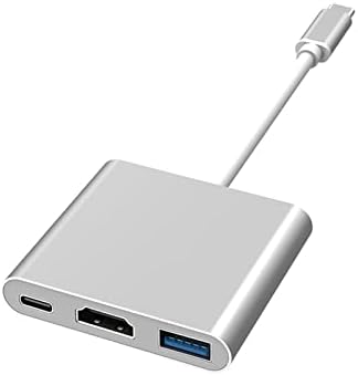 USB C До HDMI 3-во-1 Адаптер, Тип-C Центар ДО HDMI 4K Излез USB 3.0 Порта И USB-C 100w Порта За Полнење, Компатибилен ЗА USB