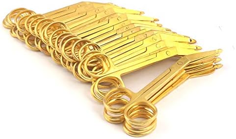 ДДП сет од 24 ножици за завој на листери 5,5 злато позлатен не'рѓосувачки челик