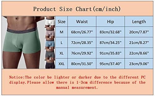 Менс боксери удобни тенок тенок панталони боксерски кратки гаќички цврсти бои со средно-половински боксер меки брифинзи брифинзи