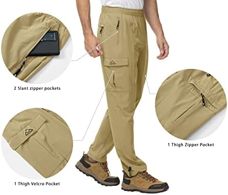 Панталони за пешачење за мажи Tbmpoy Брзо суво лесна еластична еластична половината отпорна на каузални панталони на отворено