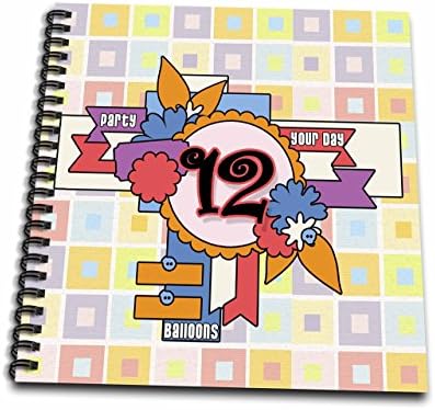 3Д Роуз Среќен роденден 12 годишно девојче со забавна тема за белешки и книга за цртање пастели