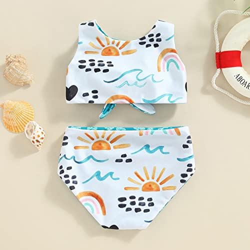 Доксеј дете бебе девојчиња за капење новороденче Едно парче капење во бикини без ракави за капење летна плажа облечена облека