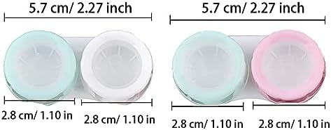 Празен контакт леќа случај Пластична шарена контактна леќа држач за кутии со симпатична контактна леќа комплет за потопување