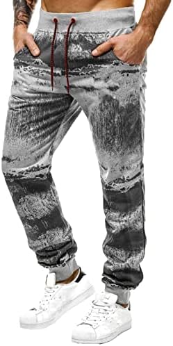 Чакими стапала на панталони колк шарен хоп со џебови печати вратоврска мажи панталони мода за дишење долг тренинг панталони