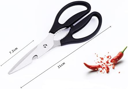 Кујнски ножици, кујнски ножици со тешки ножици за месо, безбедни ножици за готвење за миење садови, повеќенаменски не'рѓосувачки