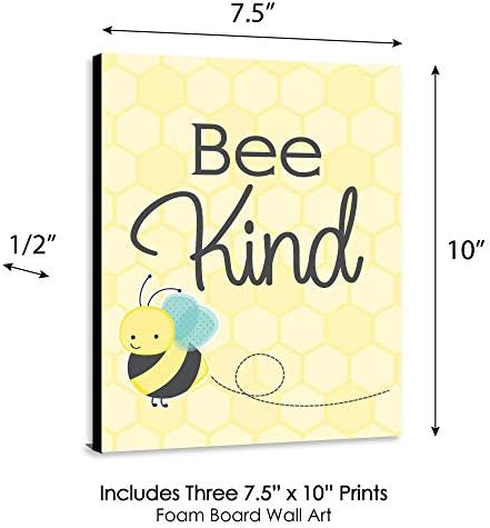 Голема Точка На Среќа Мед Пчела - Расадник Ѕидна Уметност И Украси За Детска Соба-Идеи За Подароци-7,5 х 10 инчи-Комплет од