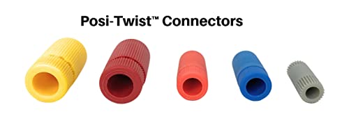 Пози-TWIST® 20-26 GA сиви конектори. Пакет од 20. Силни не-во-линиски разделувања за две или повеќе жици.