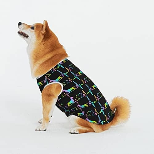 Памучни кошули за миленичиња дахшунд-срца-лифон костуми за кутре кучиња мачки пижами меки кучиња