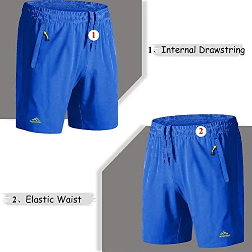 Атлетски шорцеви за машки тренинзи во Бијлаклсен со џебови со патенти Брзи суви лесни салата за дишење салата за мажите кои