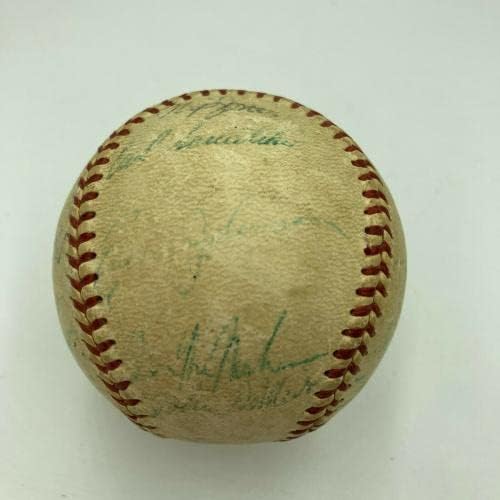 1957 година Милвоки Брејвс Светска серија Шампион го потпиша бејзболот ЈСА Хенк Арон - Автограмирани бејзбол