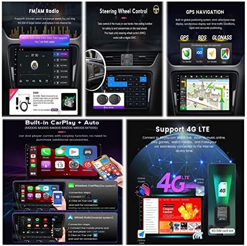 PLOKM Android 11 Автомобил Стерео со 9 IPS Екран На Допир Carplay За MITSUBISHI ASX 2010- Поддршка USB Dsp Контрола На Воланот DAB+ OBD DSP DVR+ RDS FM Автомобил Радио