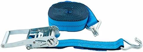 Mytee Products (10 пакувања 2 инчи x 30 ft Blue Ratchet Strap со j Hooks - 10,000 bs Breaking Efthing - Тешка врата на вратот