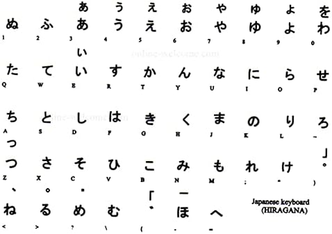 Јапонска Хирагана Транспарентни Налепници За Тастатура Со Црни Букви За Компјутерски Компјутерски Лаптопи Десктоп Тастатури