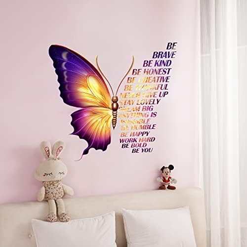 Големи Шарени Инспиративни Ѕидни Налепници Цитати Винил Пеперутка Ѕидни Уметнички Налепници Мотивациона Фраза Позитивна Изрека