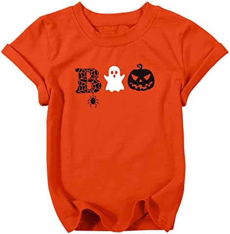 Маички за Ноќта на вештерките бебе бебешка тиква од тиква, печатена кошула Смешна дух графички унисекс бебе бебе за Ноќта на