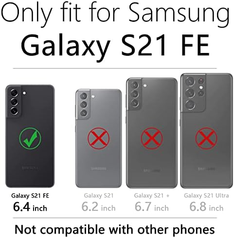 Hensinple Случај За Samsung Galaxy S21 FE 6.4 inch ® без Заштитник На Екранот Q, Случај За Samsung S21 FE Тешки Бранител Отпорен