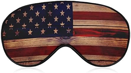 Знаме на дрво текстура во САД, маска за спиење, мека маска за очи, ефективно засенчување на слепите со еластична лента за прилагодување