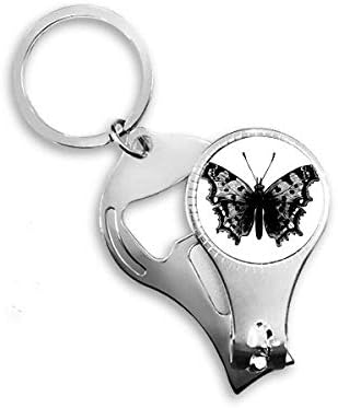 Примерок од црна пеперутка уметност деко подарок моден ноил прстен прстен клуч за шишиња со шише, клипер