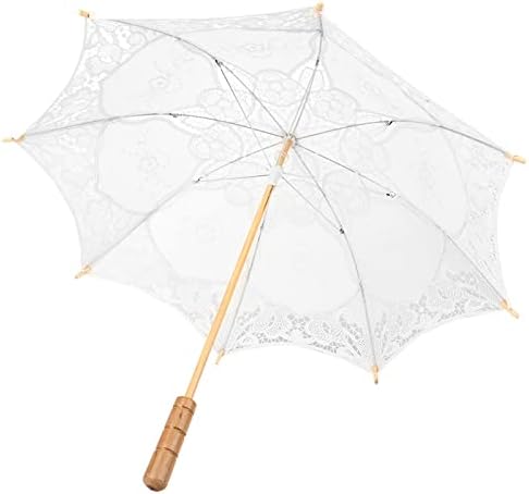 Vifemify Невестинска чипка чадор за свадбени забави танцувајќи фотографија реквизит чипка чадор пагода чадор играчка играчка
