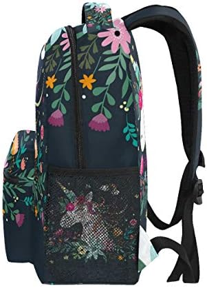 Ззко цветни животни со еднорог компјутерски ранец за книги за патувања за патувања за пешачење за кампување за кампување дневен
