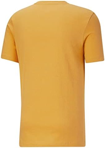 Пума Менс рефлектирачки графички екипаж на вратот со кратки ракави, обични врвови - жолти - жолти