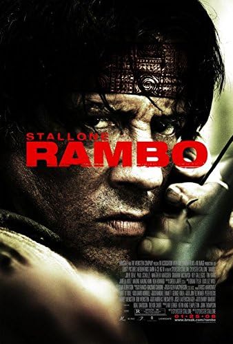 Рамбо 13,5 x20 Оригинален промо филмски постер Силвестер Сталоне 2008