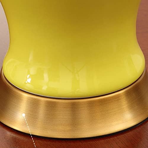 Fguikz Едноставна американска керамичка маса, жолто хотелска дневна соба спална соба за кревети, кралица на кралицата