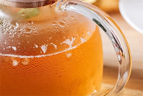 CCBUY 1L/1.5L Голем транспарентен боросиликат стаклен чајник отпорен на топлина, голем чист сад за чај, поставен пуер котел