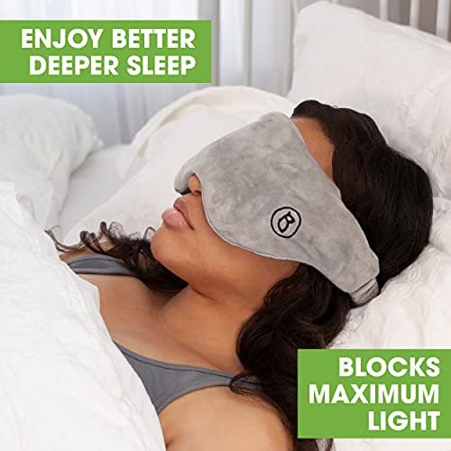 Маска за спиење пондерирана пондерирана за жени и мажи пондерирана маска за спиење, блокови за покривање на очите им помага