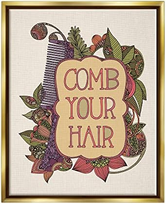Stuple Industries чешлајте ја вашата коса детални ботанички фрактални форми платно wallидна уметност, дизајн од Валентина Харпер