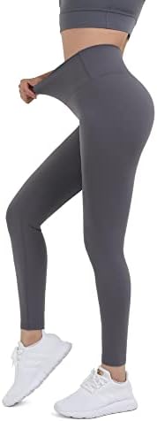 Носеконски хеланки за јога за жени со голема половината Контрола на јога панталони задникот за вежбање вежба за вежбање со целосна панталони со целосна должина