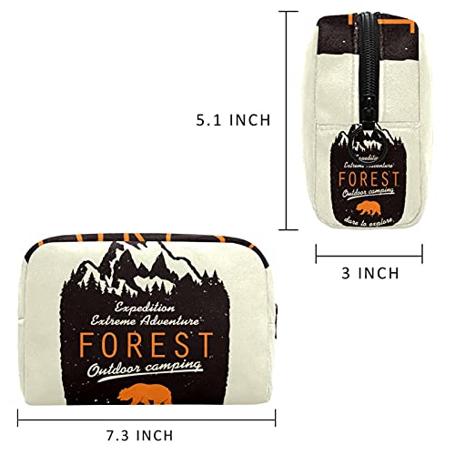Торба За Тоалет Козметичка Шминка За Патување Организатор Торбичка За Перење Со Патент Планини И Борови Дрвја За Неопходни Додатоци