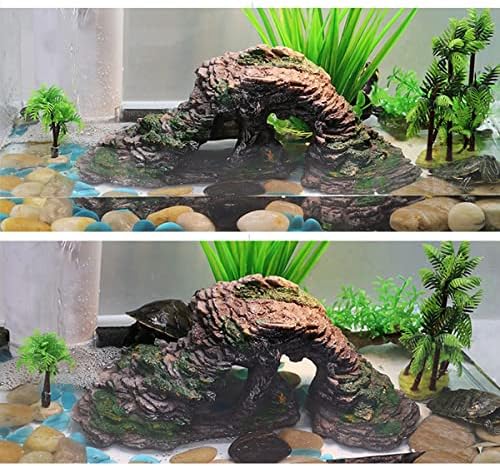 Декорации за риби за риби за петифинду аквариум смола желка платформа за искачување риба резервоар за уредување украси украси