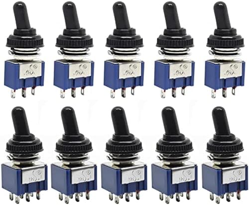 AHAFEI 5PCS MTS-102 103 MTS-202 203 TOGGLE SWITCH 6A 125VAC ON ON SPDT 6MM MINI SWITC