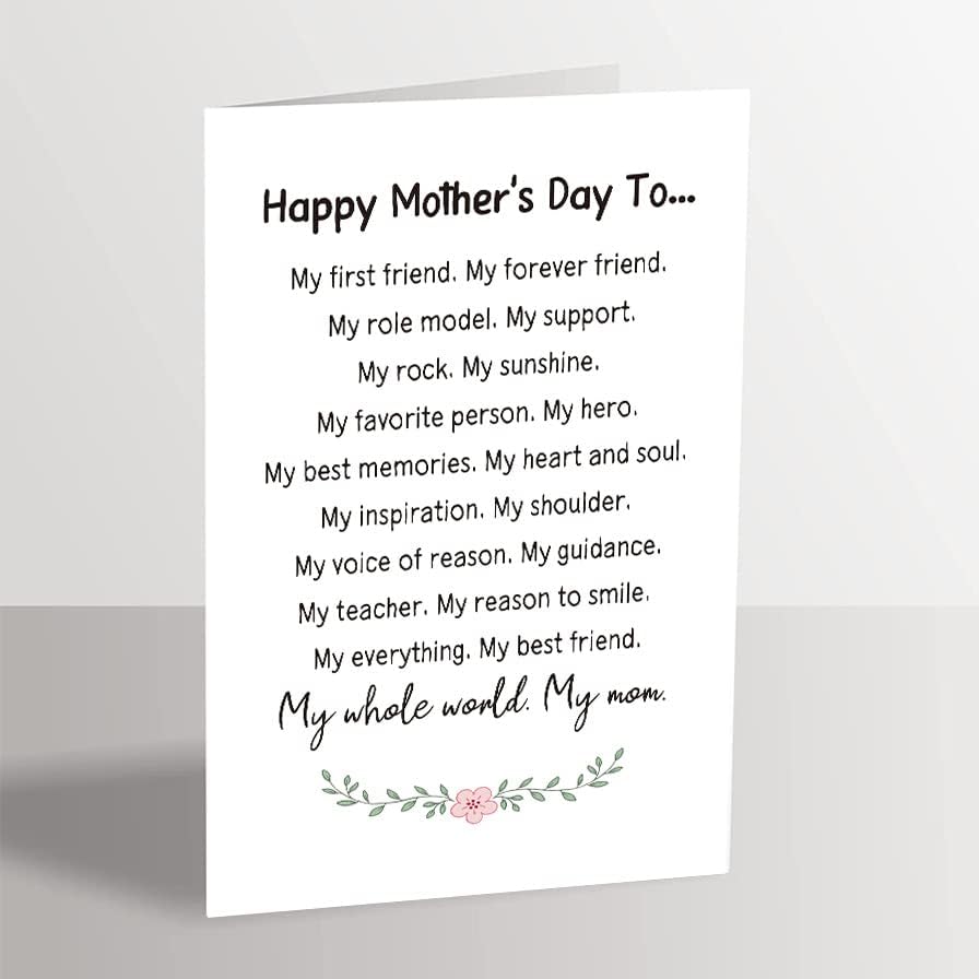 Уре Тенк срдечна картичка за Денот на мајката, мама, целиот мој свет, прв пријател мама картичка, искрено картичка за мајка
