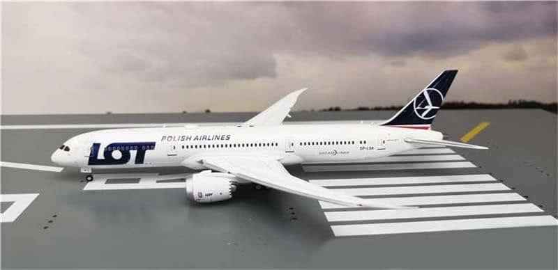 JC Wings Polish Airlines Lot for Boeing B787-9 SP-LSA Флепс надолу од 1/400 Diecast Aircraft претходно изграден модел