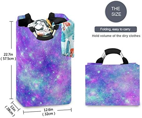 ЈИЖ Убава Универзум Галакси Маглина Печати Голема Торба За Перење Кошница Торба За Купување Склопувачка Полиестерска Перење