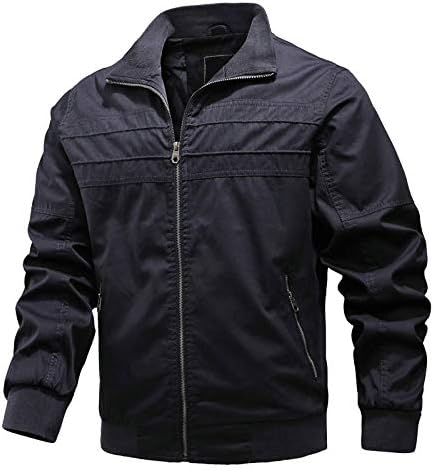 АДССДК бомбаш јакна за мажи, зимски пресек модерно палто со велосипедизам со целосен ракав памук лап -јакна вградена топла16