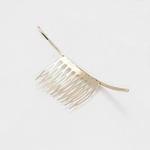 Tazsjg криви персонализиран чешел за коса иглички за накит додатоци жени метални златни сребрени коса клип чешла глава