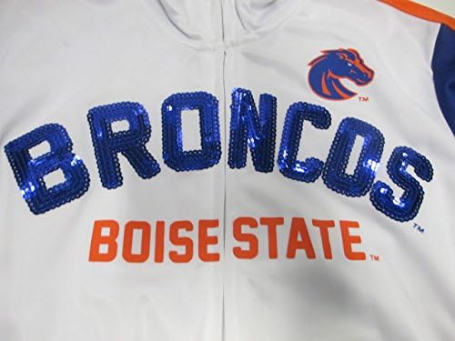 G-III Sports Boise State Broncos Womens Medium Full Zip Везена и прикажана јакна за патеки со sequins abos 10 s