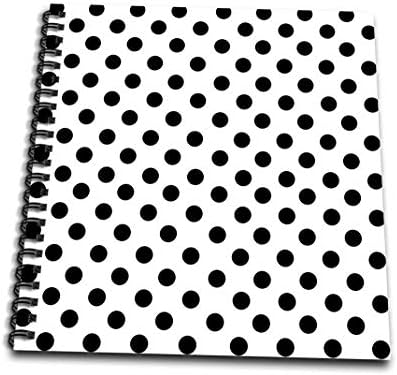 3drose црни полкови точки на бело-класичен ретро педесетти стилски дамки за модели-меморија книга, 12 од 12 “